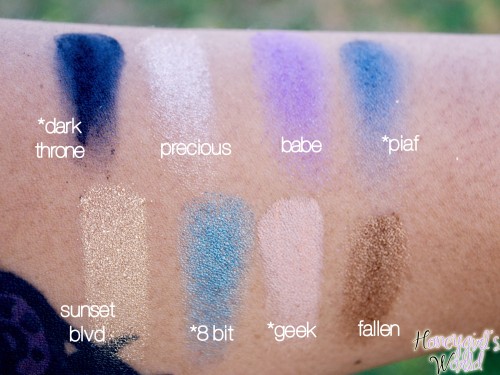 Kat Von D Spellbinding Palette Swatches row 1 and 2