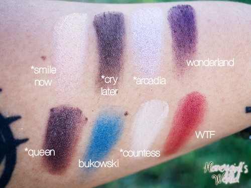 Kat Von D Spellbinding Palette Swatches rows 5 and 6