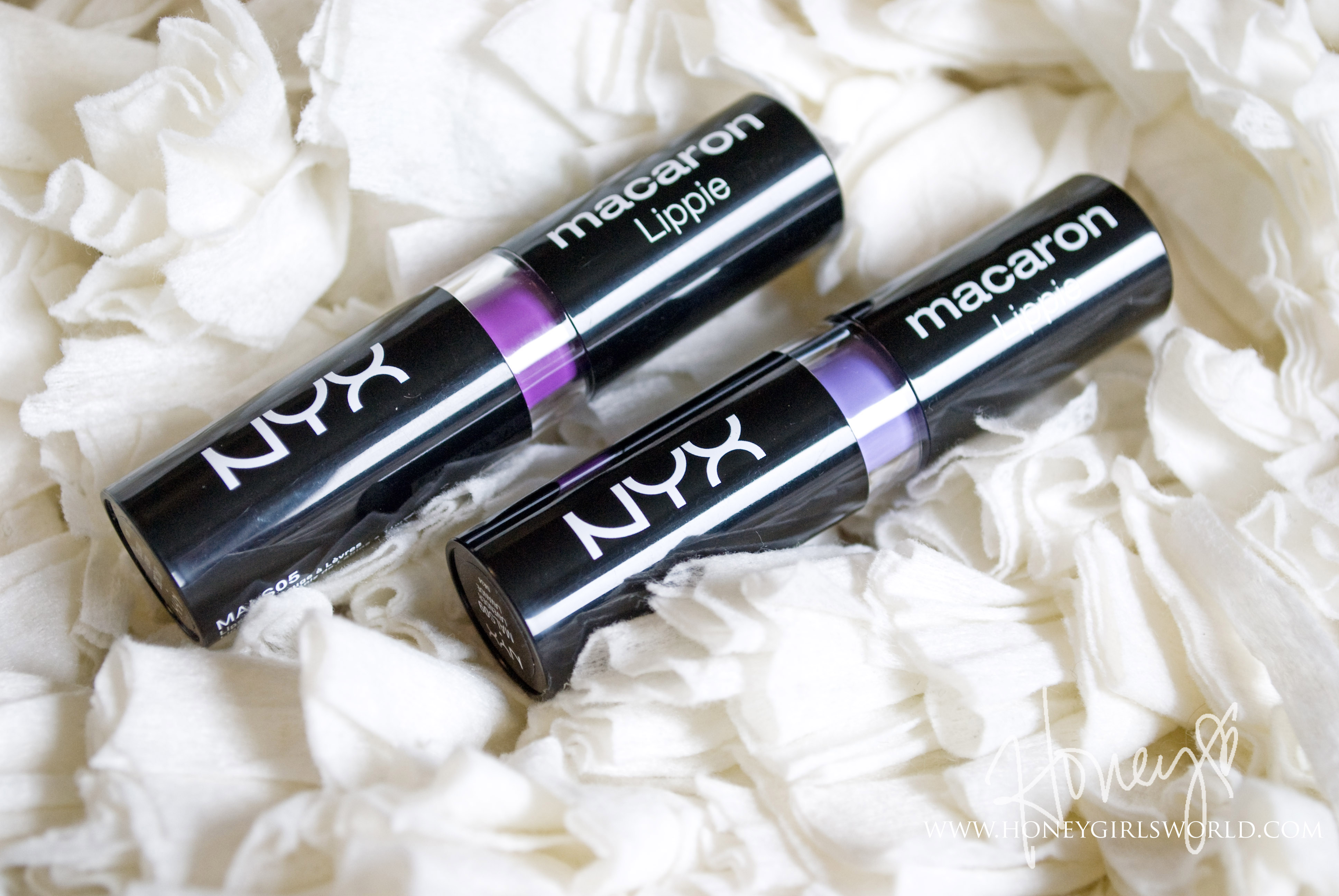 NYX Macaron Lipsticks Violet and Lavender
