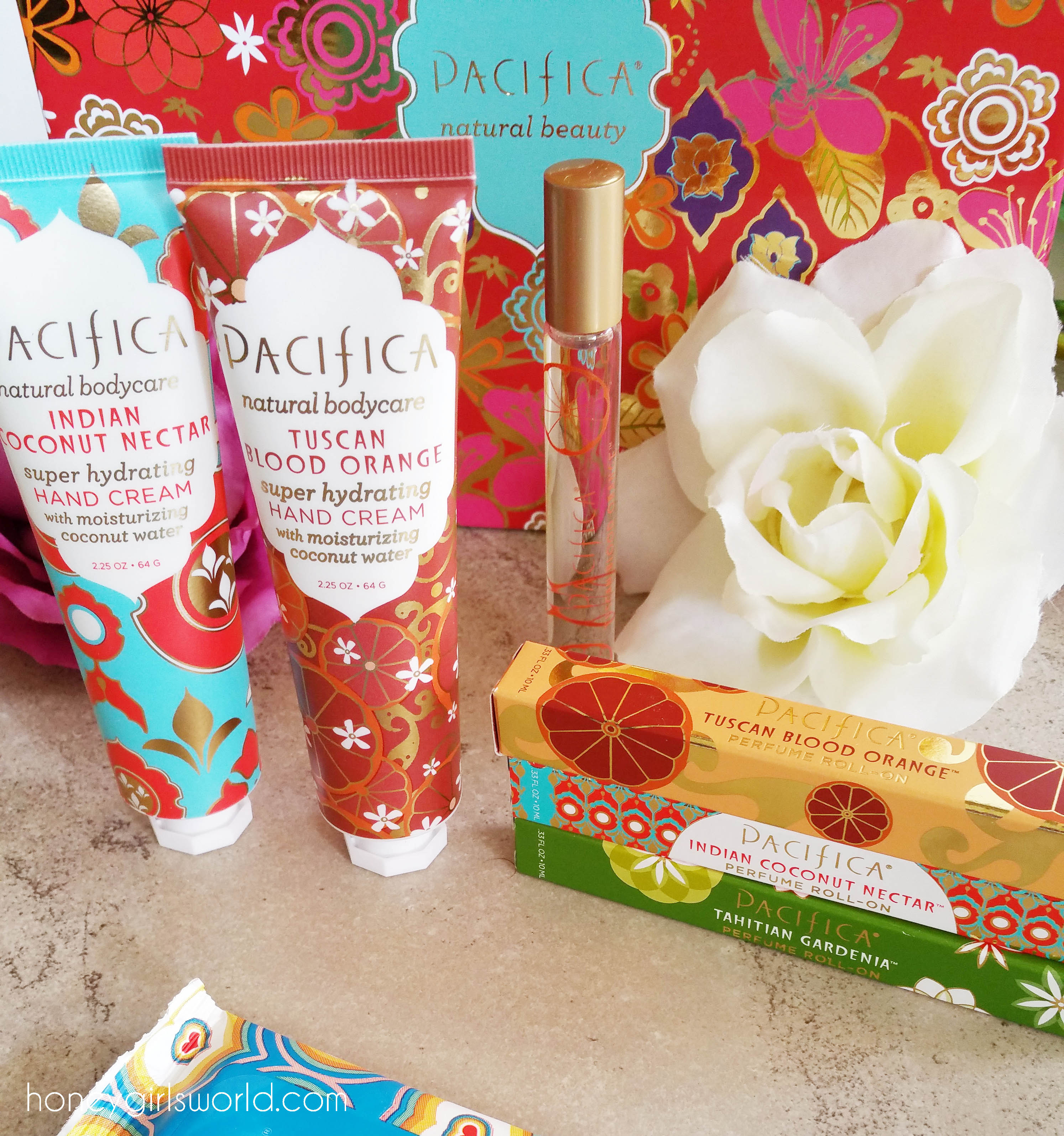 Pacifica, Daydreamer roll-on trio, target, perfume, fragrance, coco pure travel size, super hydrating hand cream, indian coconut nectar hand cream, tuscan blood orange hand cream, made to matter, pacifica beauty, 
