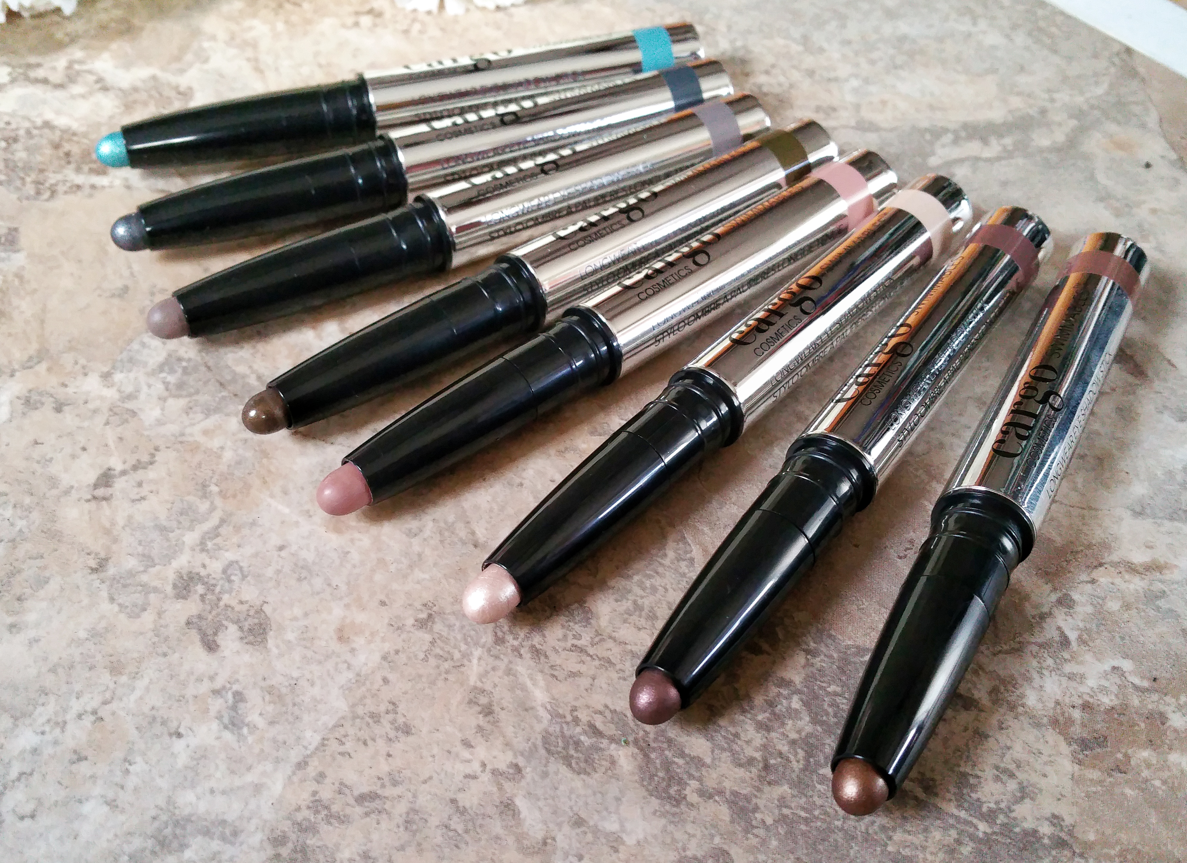 Cargo Cosmetics, cargo, swimmables, spring 2017 collection, summer 2017 collection, shadow stick, beauty, makeup, swatches, swimmables, longwear eye shadow stick, eye shadow stick, cream eye shadow, review,